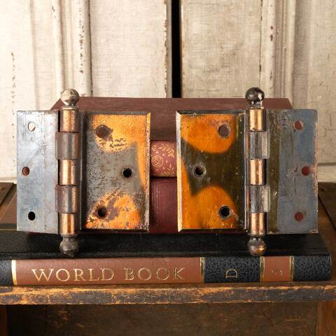 #48327 Antique Japanned Offset Door Hinge Hardware image 6