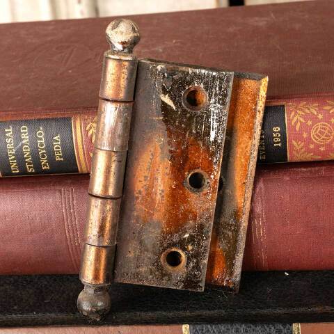 #48327 Antique Japanned Offset Door Hinge Hardware image 8