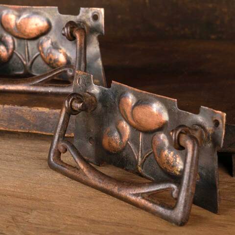 #48337 Antique Art Nouveau Furniture Drawer Pulls image 4
