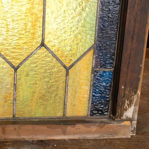 #48362 24x27 Antique Stained Glass Window image 4