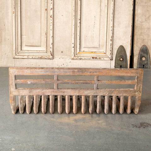 #48365 Antique Cast Iron Fireplace Coal Basket image 3