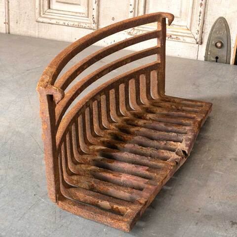 #48369 Antique Cast Iron Fireplace Coal Basket image 5