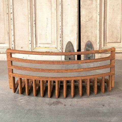 #48369 Antique Cast Iron Fireplace Coal Basket image 7