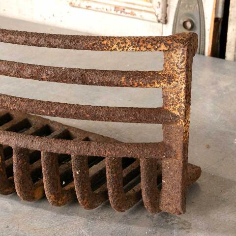 #48370 Antique Cast Iron Fireplace Coal Basket image 2