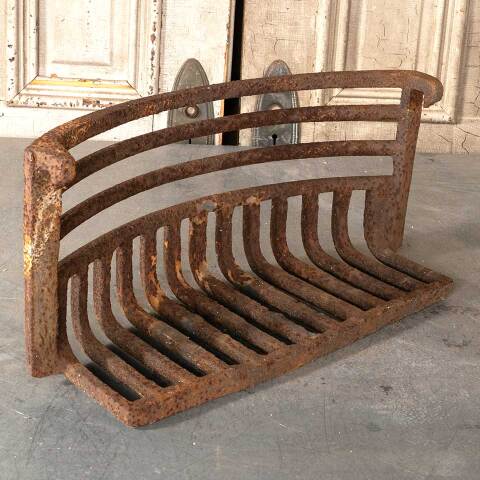 #48370 Antique Cast Iron Fireplace Coal Basket image 4