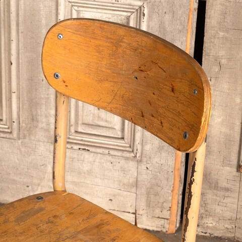 #48372 Vintage Wood & Metal Child's School Chair image 2