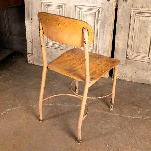 #48372 Vintage Wood & Metal Child's School Chair image 6