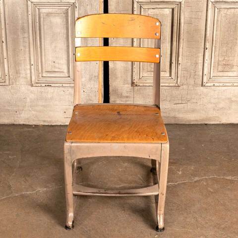 #48373 Vintage Wood & Metal Child's School Chair image 4