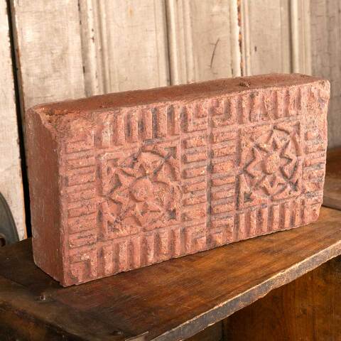 #48375 Antique Salt Glazed Flower Sidewalk Paver image 2