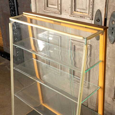 #48398 Antique Slant Front Glass Display Cabinet image 2