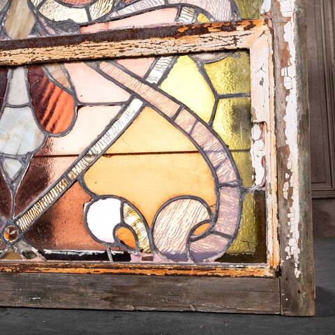 #48409 Antique Pointed Arch Stained Glass Window image 7