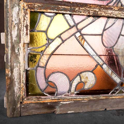 #48410 Antique Pointed Arch Stained Glass Window image 6