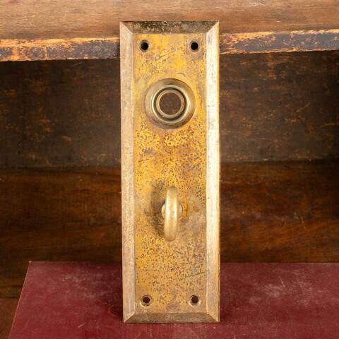 #48429 Antique Doorknob Backplate w/ Thumb Turn image 2