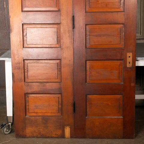 #48511 48x91 Antique 6 Panel Pine Bi-Fold Door image 6