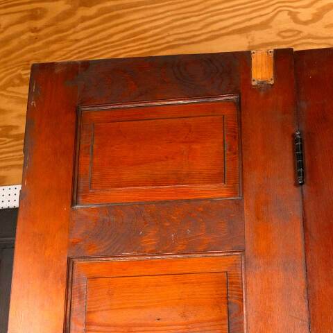 #48511 48x91 Antique 6 Panel Pine Bi-Fold Door image 7