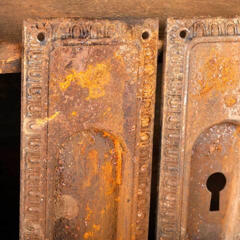 #48517 Antique Pocket Door Pull Handle Hardware image 3