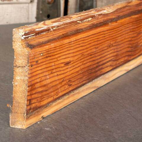 #48542 Salvaged Antique Unpainted Wood Baseboard image 2