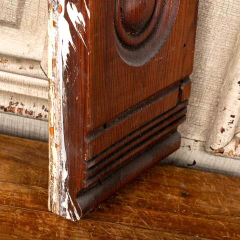 #48550 Salvaged Antique Wood Rosette Trim Block image 5