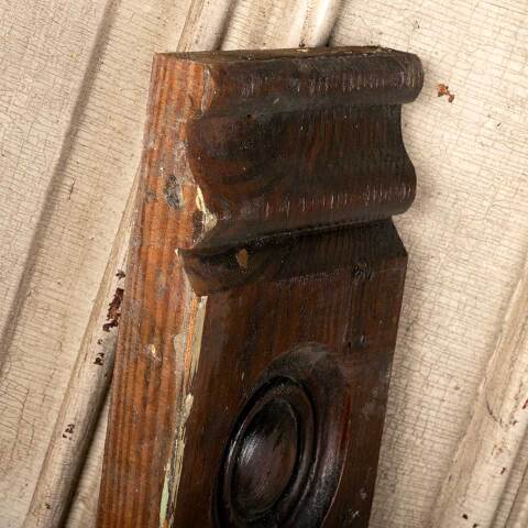 #48551 Salvaged Antique Wood Rosette Trim Block image 4