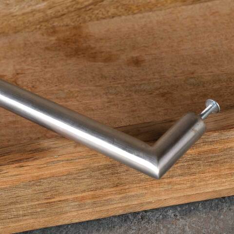 #48567 Large Salvaged Nickel Door Handle Hardware image 4