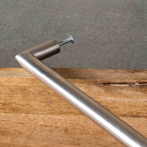 #48567 Large Salvaged Nickel Door Handle Hardware image 5