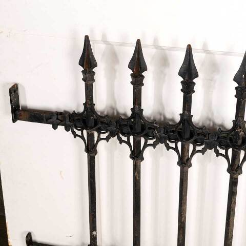 #48571 Salvaged Antique Wrought Iron Fence Section image 3