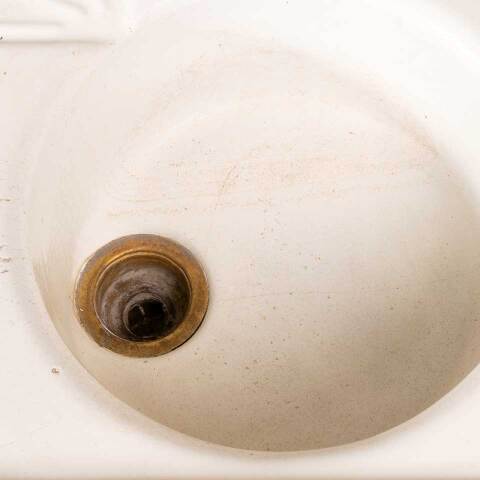 #48573 Antique Cast Iron Porcelain Enameled Sink image 7