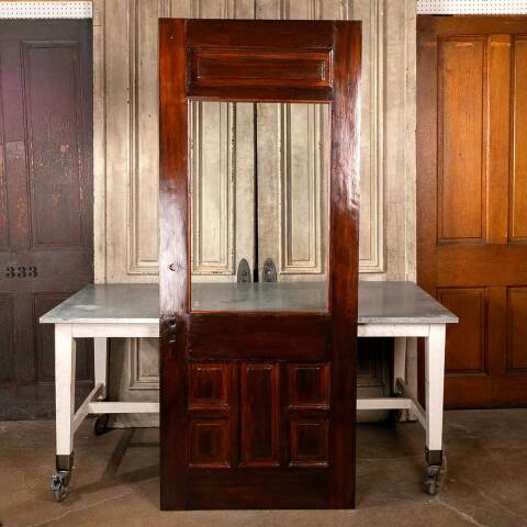 #48574 34x83 Antique Half Lite Pine Entry Door image 5