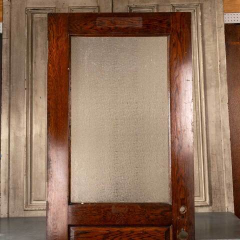 #48575 35x88 Antique Oak Half-Lite Classroom Door image 2