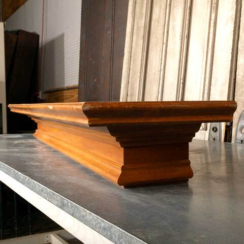 #48593 Salvaged Wood Fireplace Mantel Shelf image 5