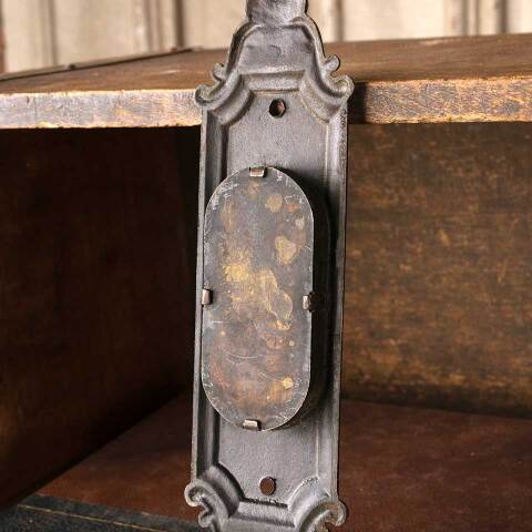 #48610 Antique Bronze Pocket Door Pull Hardware image 5