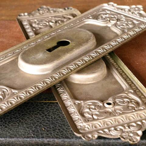 #48616 Antique Corbin Pocket Door Pull Handles image 6