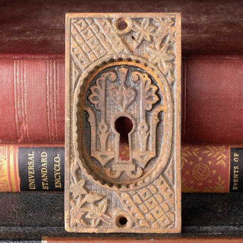 #48621 Antique Victorian Pocket Door Pull Hardware image 5