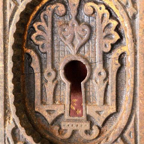 #48621 Antique Victorian Pocket Door Pull Hardware image 4