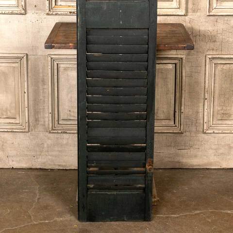 #48646 Antique Exterior Louvered Wood Shutter image 6