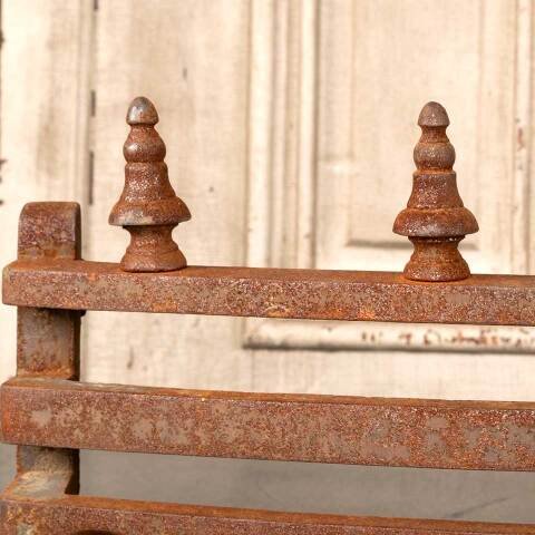 #48666 Antique Cast Iron Fireplace Coal Basket image 5