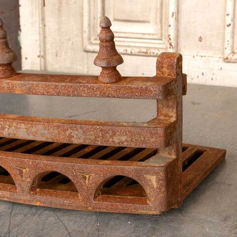 #48666 Antique Cast Iron Fireplace Coal Basket image 6