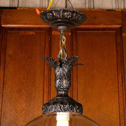 #48670 Salvaged Modern Clear Globe Light Fixture image 4