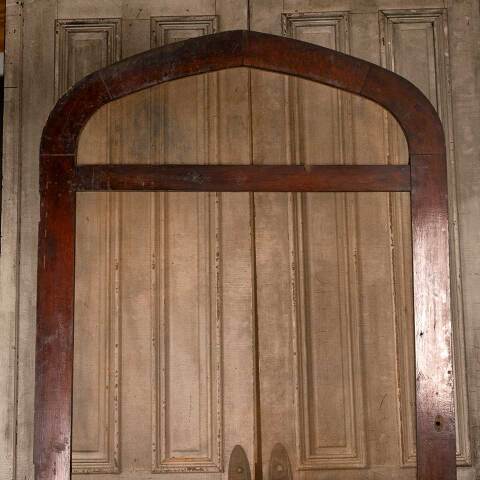 #48676 44x89 Antique Pointed Arch Wood Screen Door image 2