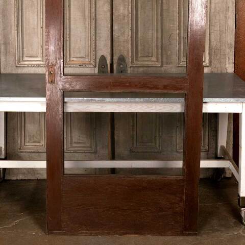 #48677 36x90 Antique Pointed Arch Oak Screen Door image 3