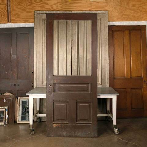 #48685 39x95 Salvaged Antique Half Lite Entry Door image 5