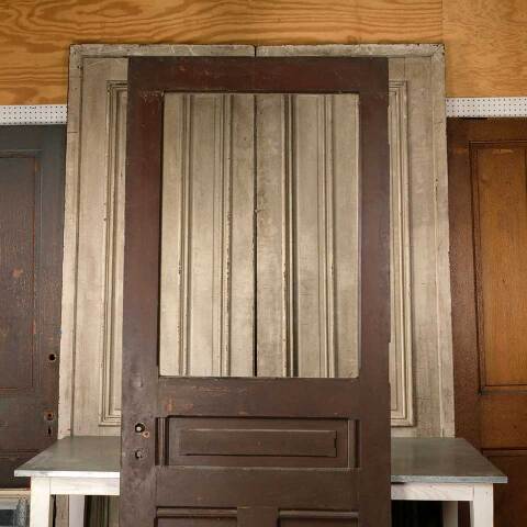 #48685 39x95 Salvaged Antique Half Lite Entry Door image 6