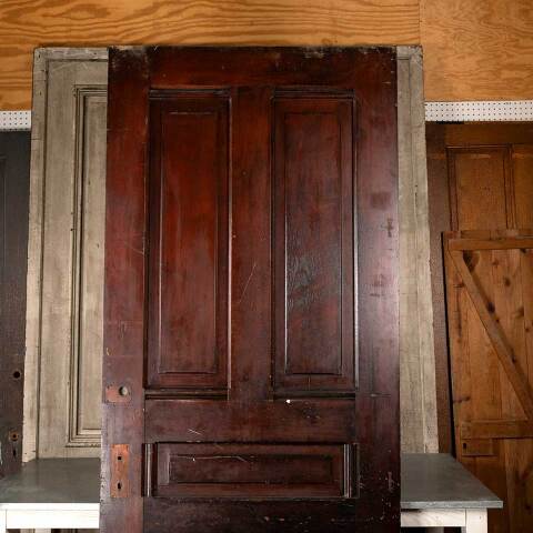 #48687 40x95 Salvaged Antique 5 Panel Interior Door image 2