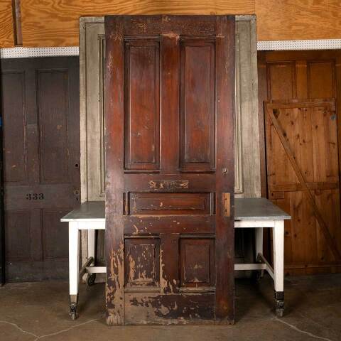 #48687 40x95 Salvaged Antique 5 Panel Interior Door image 6