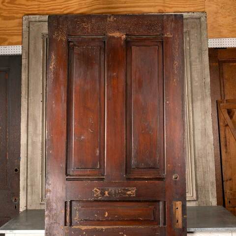 #48687 40x95 Salvaged Antique 5 Panel Interior Door image 7
