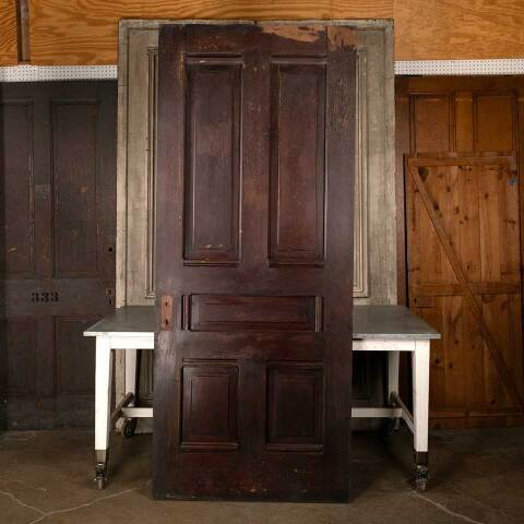 #48689 40x95 Salvaged Antique 5 Panel Interior Door image 4