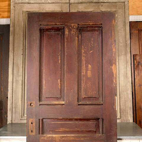 #48691 40x89 Salvaged Antique 5 Panel Interior Door image 2