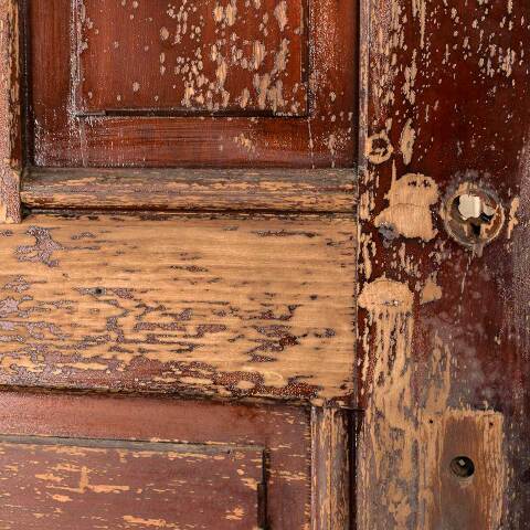 #48691 40x89 Salvaged Antique 5 Panel Interior Door image 8