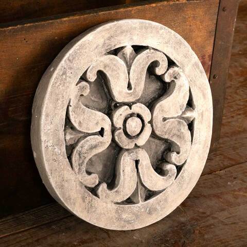 #48703 Plaster Tulip Rosette Medallion Ornament image 2