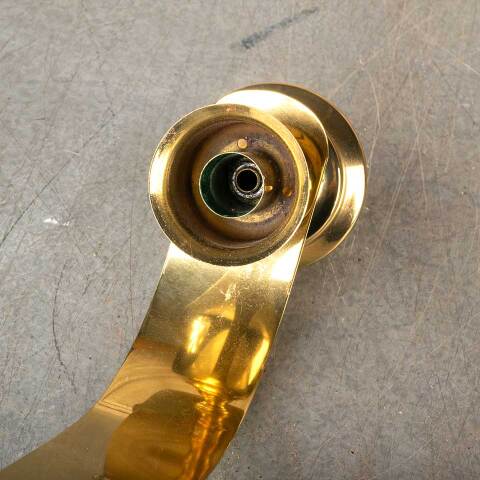 #48789 Pair of Brass Wall Sconce Candle Holders image 4